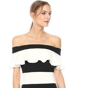 Adrianna Papell Off the Shoulder Ruffle Dress